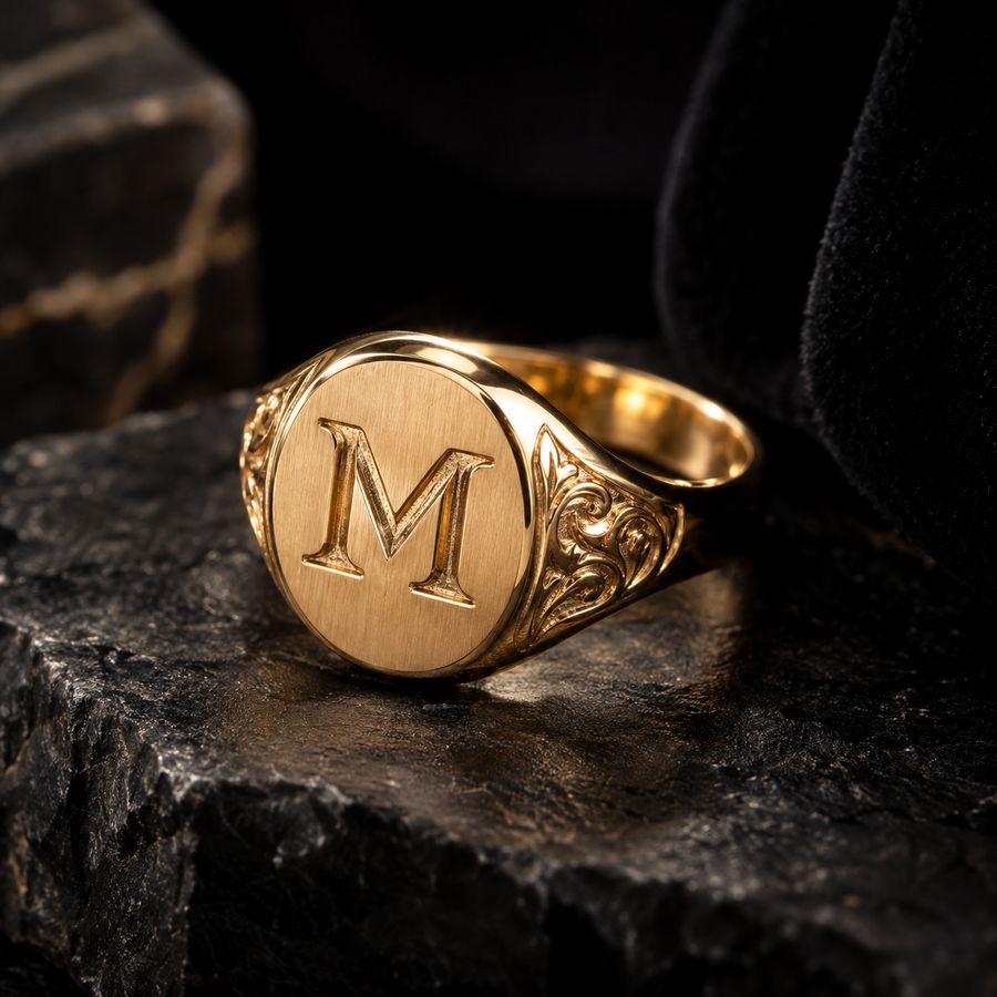 Anillo sello grabado